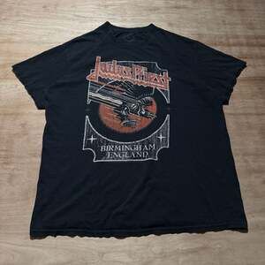 Judas Priest Silver and Red Vengeance Birmingham England Rock Band T-Shirt
